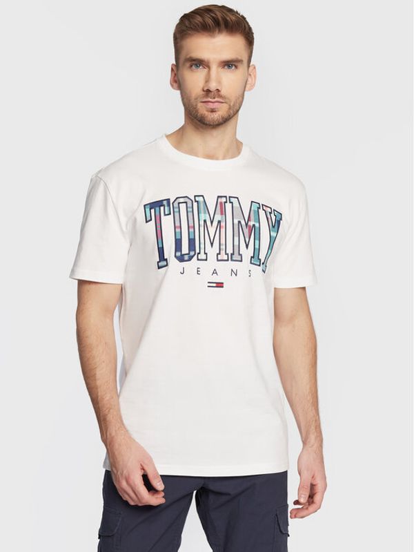Tommy Jeans Tommy Jeans Тишърт Classic Tartan DM0DM15666 Бял Classic Fit