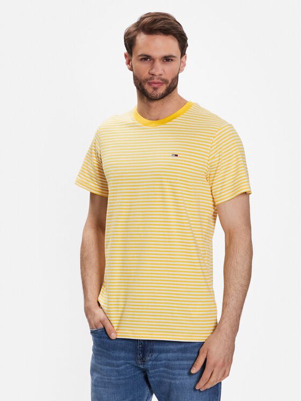 Tommy Jeans Tommy Jeans Тишърт Classics Stripe DM0DM05515 Жълт Regular Fit