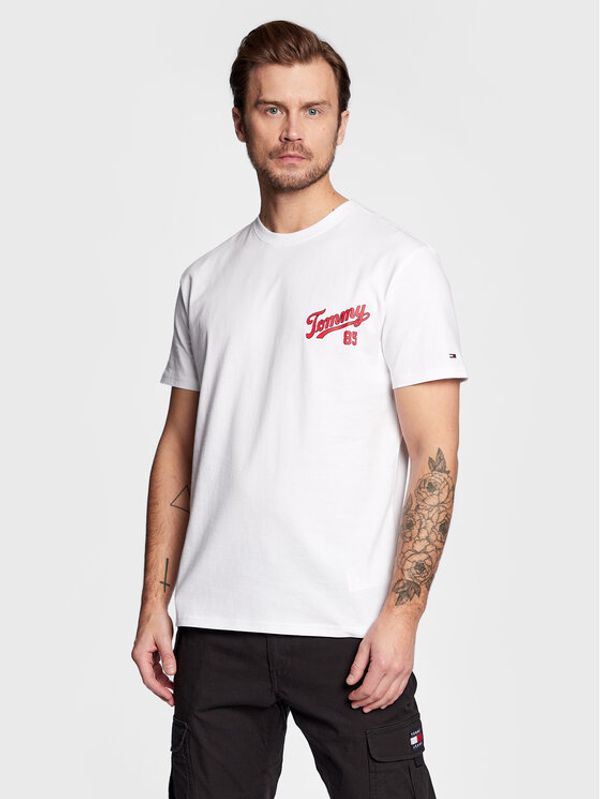 Tommy Jeans Tommy Jeans Тишърт College 85 Logo DM0DM15672 Бял Regular Fit