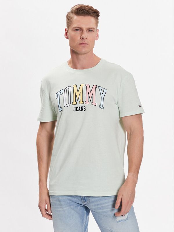Tommy Jeans Tommy Jeans Тишърт College Pop DM0DM16401 Зелен Regular Fit