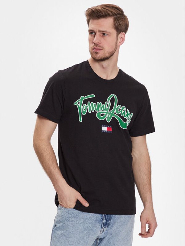 Tommy Jeans Tommy Jeans Тишърт College Pop DM0DM16403 Черен Regular Fit