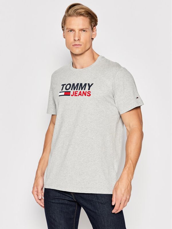 Tommy Jeans Tommy Jeans Тишърт Corp Logo DM0DM15379 Сив Regular Fit