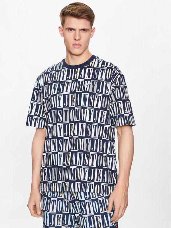 Tommy Jeans Tommy Jeans Тишърт DM0DM16327 Тъмносин Oversize