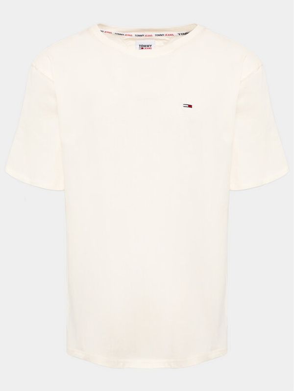 Tommy Jeans Tommy Jeans Тишърт DM0DM16422 Екрю Classic Fit