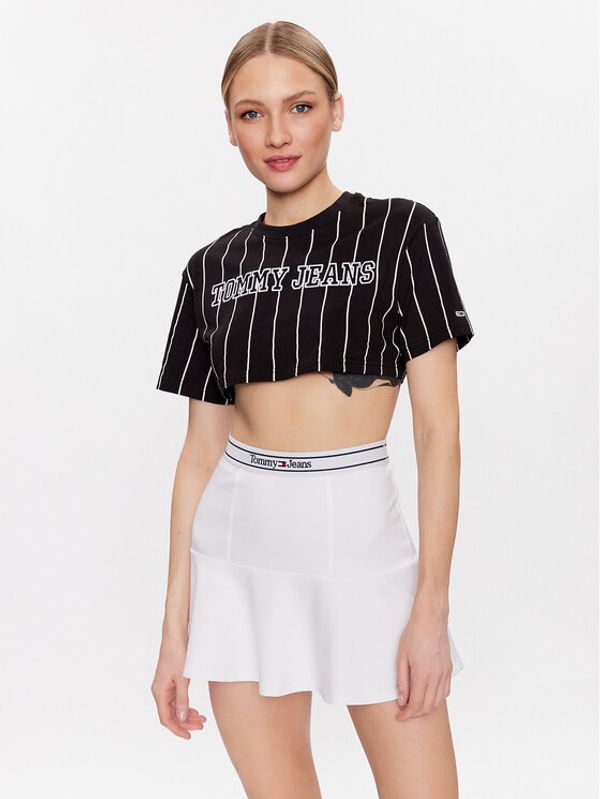 Tommy Jeans Tommy Jeans Тишърт DW0DW15464 Черен Cropped Fit