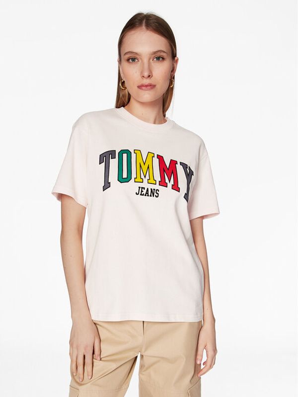Tommy Jeans Tommy Jeans Тишърт DW0DW15468 Розов Relaxed Fit