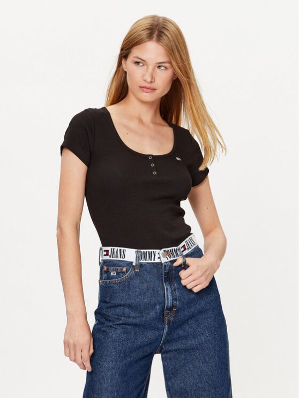 Tommy Jeans Tommy Jeans Тишърт DW0DW16107 Черен Regular Fit