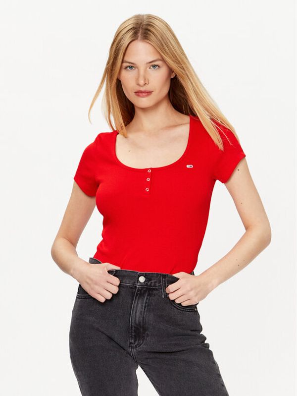 Tommy Jeans Tommy Jeans Тишърт DW0DW16107 Червен Regular Fit