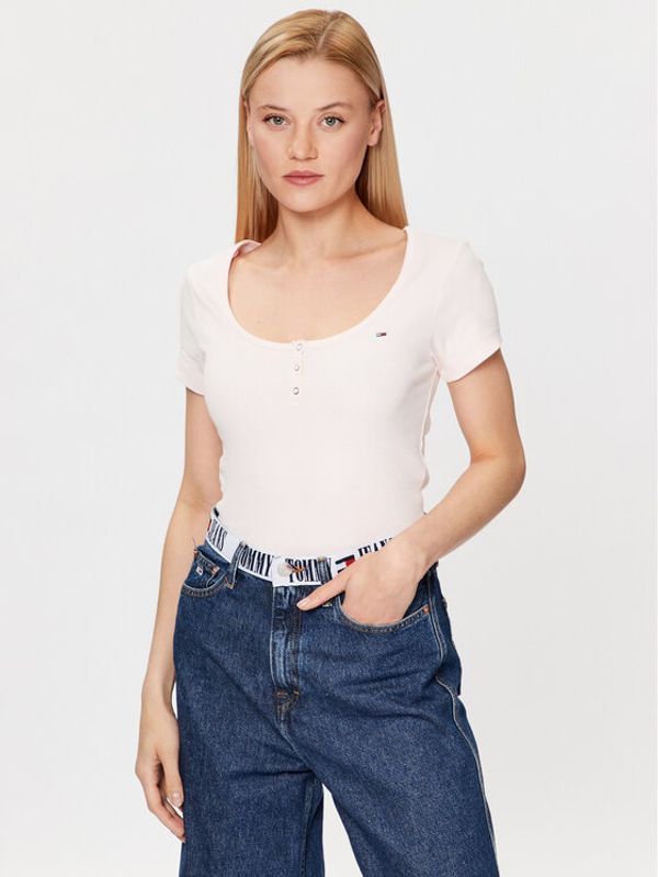 Tommy Jeans Tommy Jeans Тишърт DW0DW16107 Розов Regular Fit