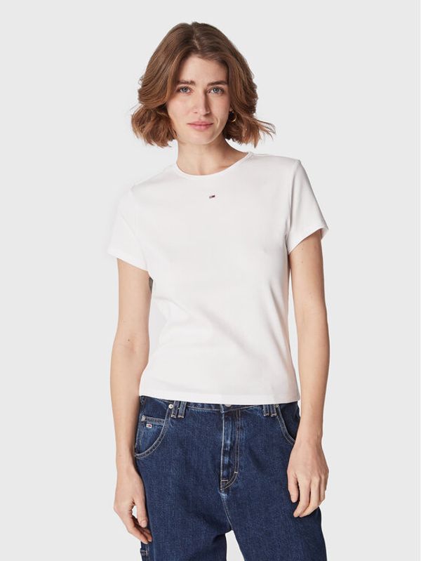 Tommy Jeans Tommy Jeans Тишърт Essential DW0DW14876 Бял Slim Fit