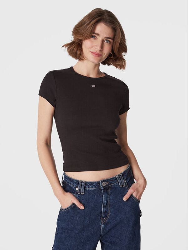 Tommy Jeans Tommy Jeans Тишърт Essential DW0DW14876 Черен Slim Fit