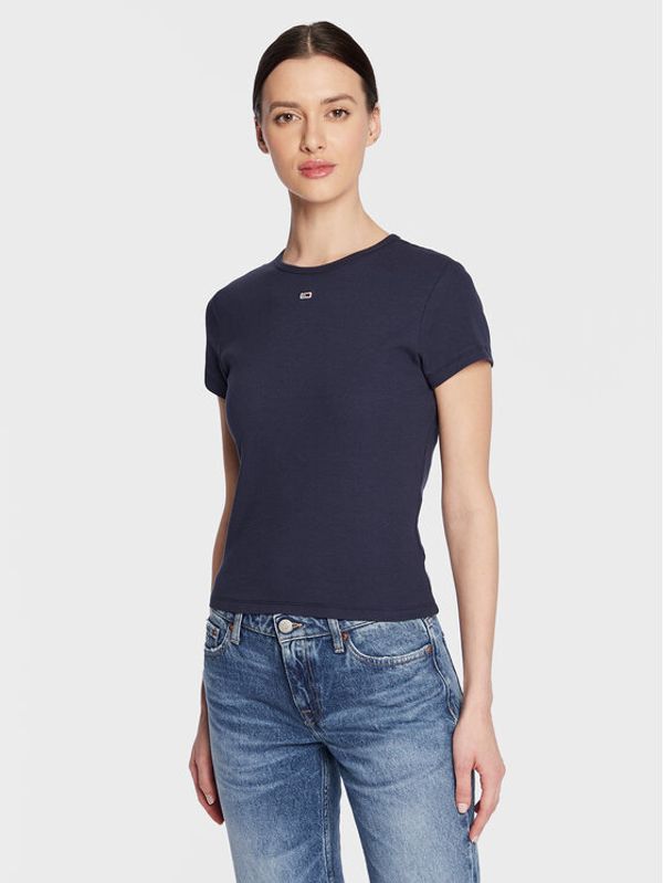 Tommy Jeans Tommy Jeans Тишърт Essential DW0DW14876 Тъмносин Slim Fit