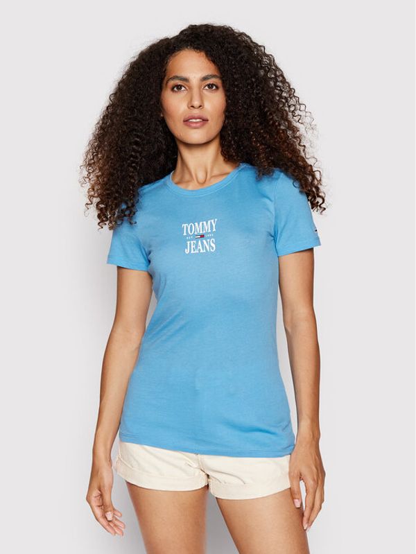 Tommy Jeans Tommy Jeans Тишърт Essential Logo DW0DW12829 Син Slim Fit