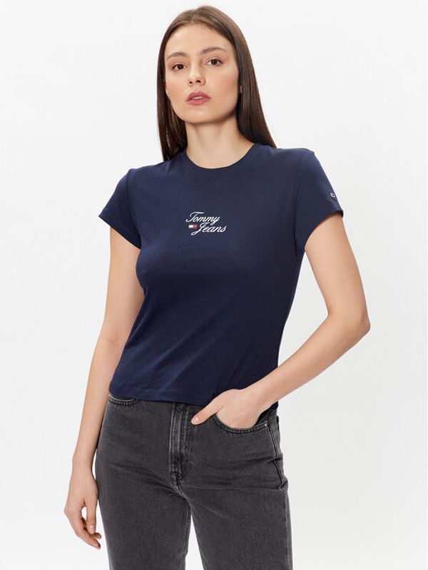 Tommy Jeans Tommy Jeans Тишърт Essential Logo DW0DW15441 Тъмносин Regular Fit