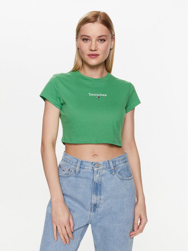 Tommy Jeans Tommy Jeans Тишърт Essential Logo DW0DW15444 Зелен Regular Fit