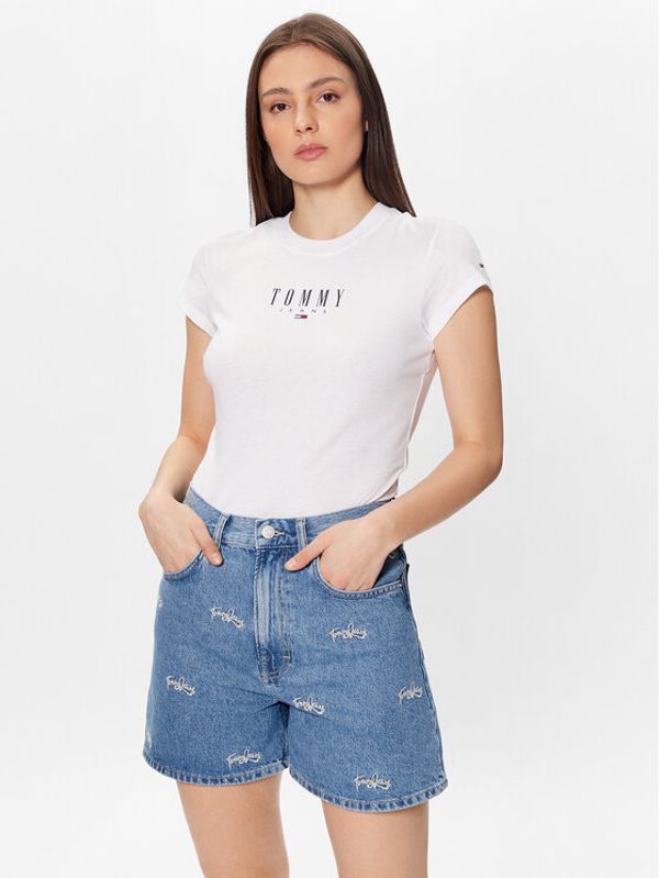 Tommy Jeans Tommy Jeans Тишърт Essential Logo DW0DW15749 Бял Regular Fit