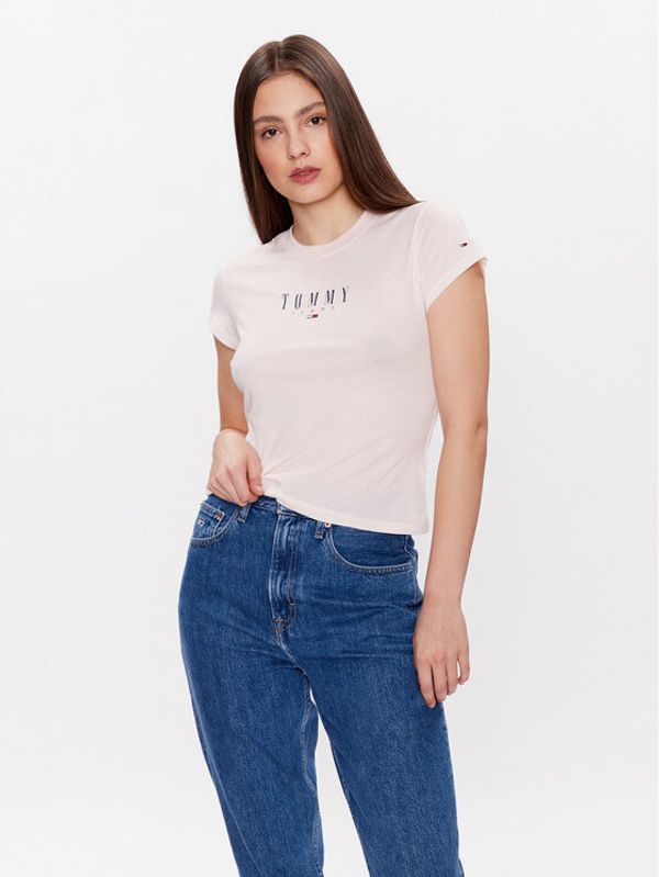 Tommy Jeans Tommy Jeans Тишърт Essential Logo DW0DW15749 Розов Regular Fit