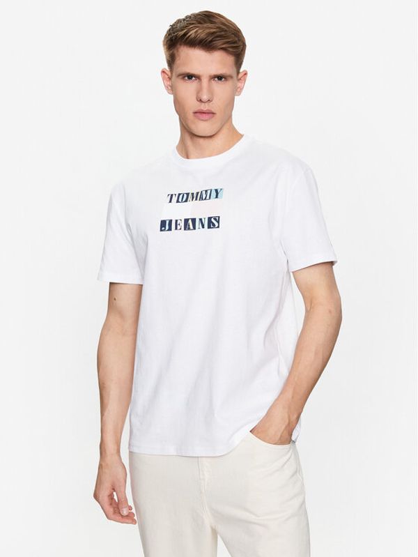 Tommy Jeans Tommy Jeans Тишърт Flag DM0DM16228 Бял Regular Fit