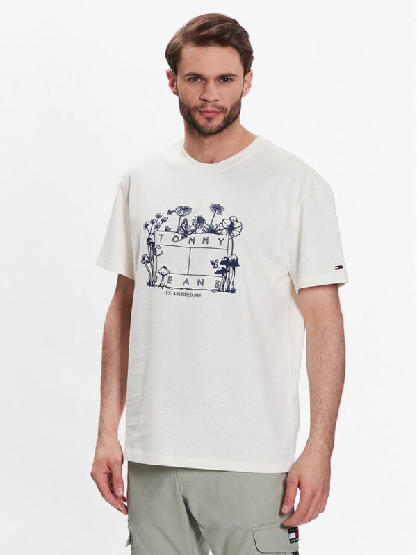 Tommy Jeans Tommy Jeans Тишърт Homegrown DM0DM16235 Екрю Relaxed Fit