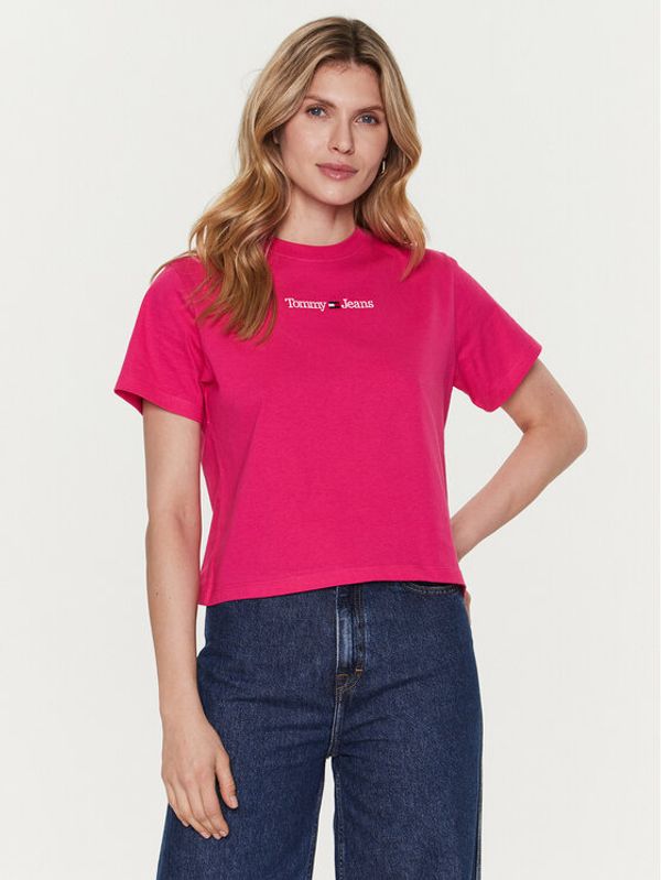 Tommy Jeans Tommy Jeans Тишърт Serif Linear DW0DW15049 Розов Regular Fit