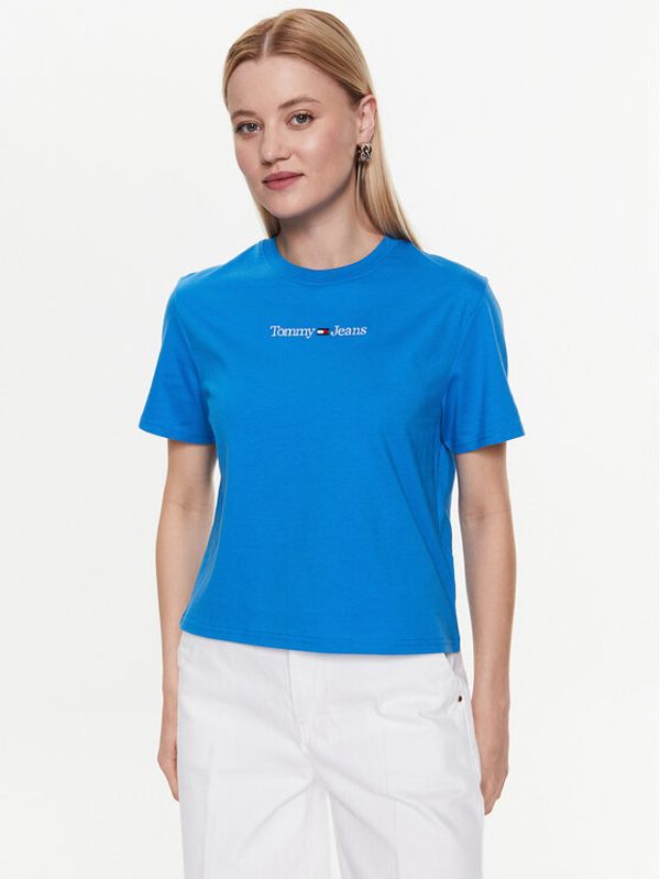 Tommy Jeans Tommy Jeans Тишърт Serif Linear DW0DW15049 Син Regular Fit