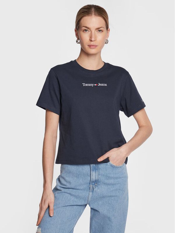 Tommy Jeans Tommy Jeans Тишърт Serif Linear DW0DW15049 Тъмносин Regular Fit