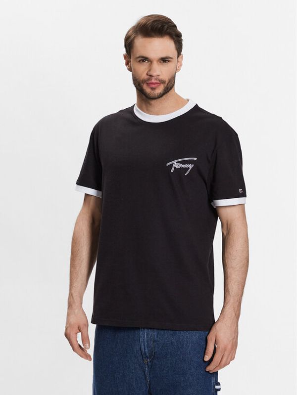 Tommy Jeans Tommy Jeans Тишърт Signature DM0DM16324 Черен Regular Fit