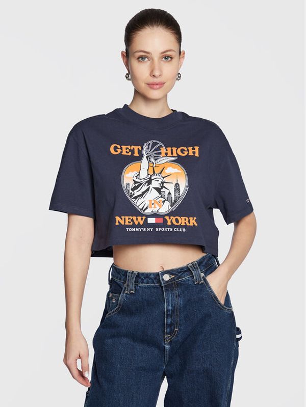 Tommy Jeans Tommy Jeans Тишърт Sportees Liberty DW0DW14925 Тъмносин Oversize