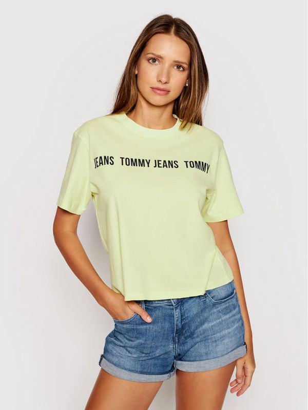 Tommy Jeans Tommy Jeans Тишърт Tjw Tape DW0DW10147 Зелен Relaxed Fit