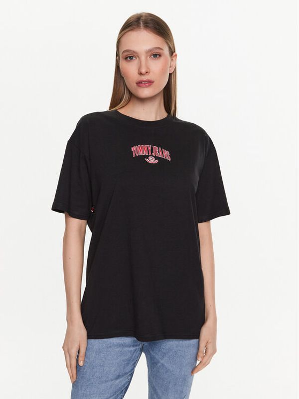 Tommy Jeans Tommy Jeans Тишърт Varsity Prep DW0DW15439 Черен Oversize