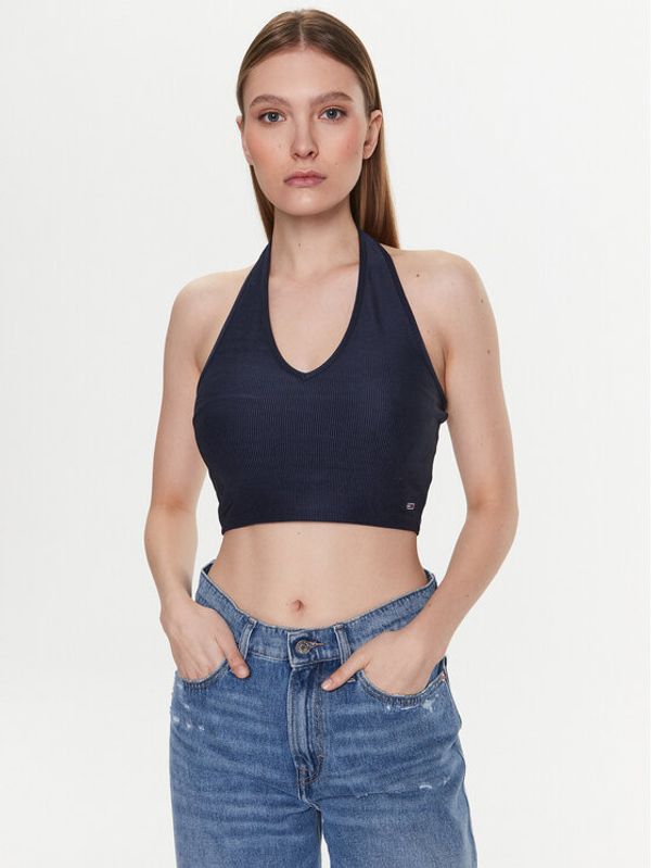 Tommy Jeans Tommy Jeans топ DW0DW15303 Тъмносин Slim Fit