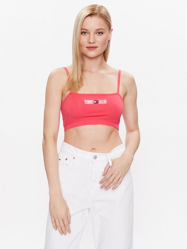 Tommy Jeans Tommy Jeans топ DW0DW15458 Розов Slim Fit