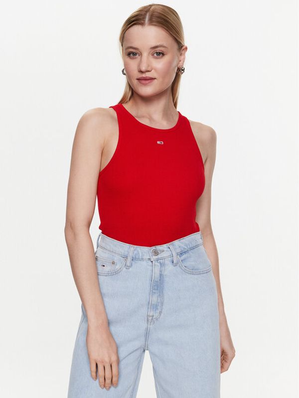 Tommy Jeans Tommy Jeans топ Essential DW0DW14875 Червен Slim Fit