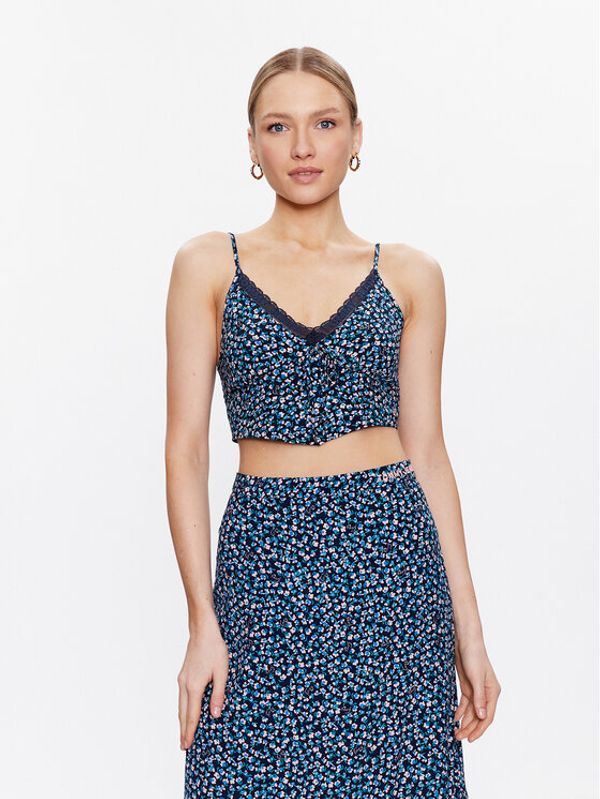Tommy Jeans Tommy Jeans топ Tjw Ditsy Floral DW0DW15215 Тъмносин Cropped Fit
