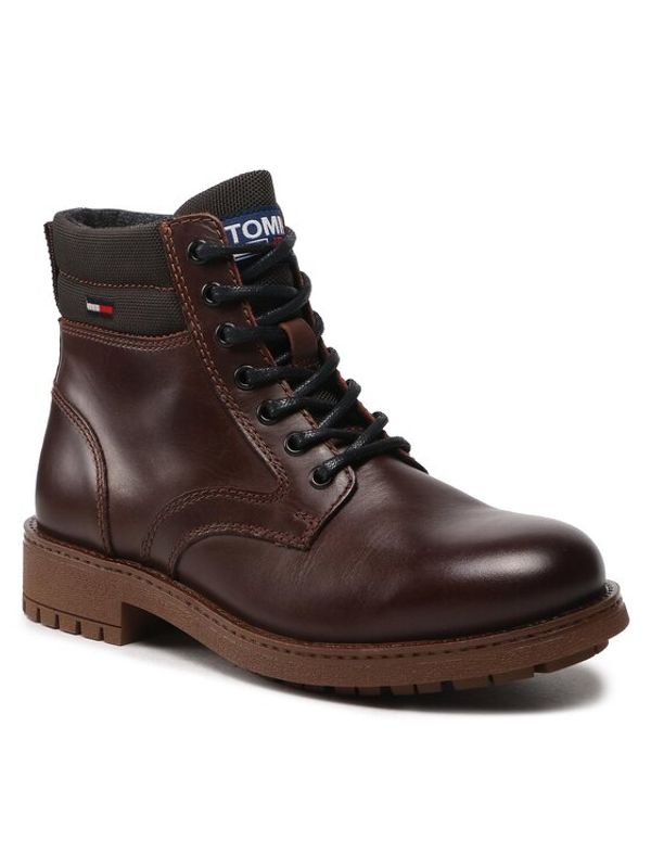 Tommy Jeans Tommy Jeans Туристически oбувки Classic Short Lace Up Boot EM0EM01057 Кафяв