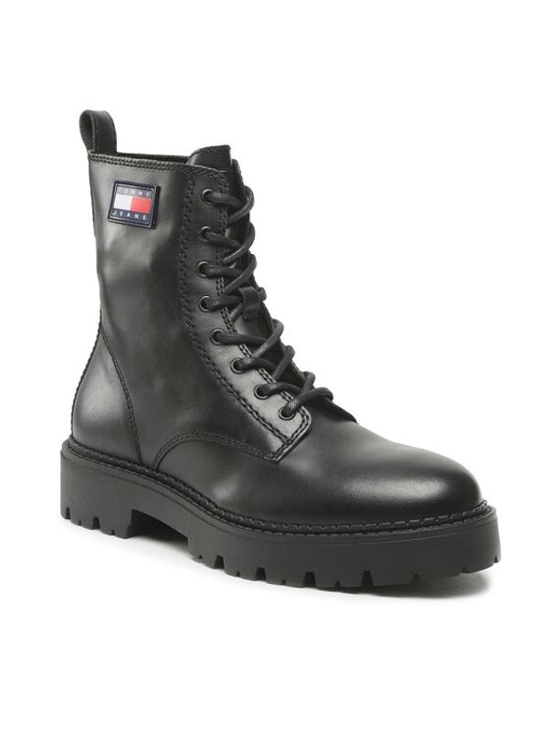 Tommy Jeans Tommy Jeans Туристически oбувки Lace Up Heritage Boot EM0EM01091 Черен