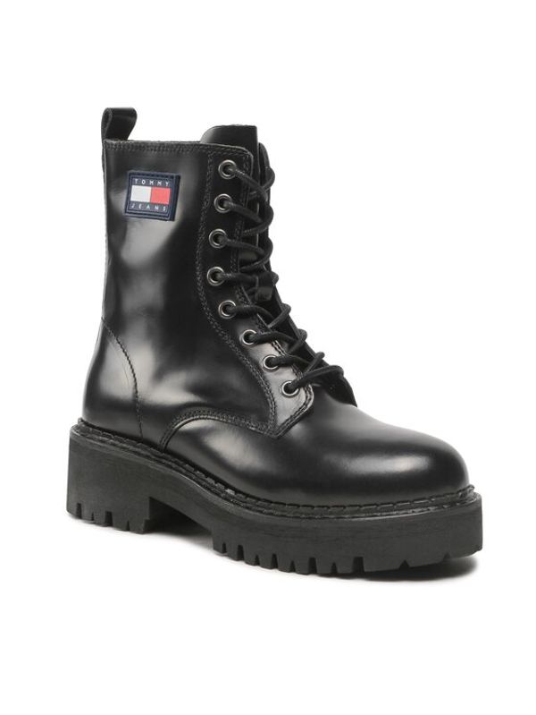 Tommy Jeans Tommy Jeans Туристически oбувки Urban Tommy Jeans Lace Up Boot EN0EN01995 Черен