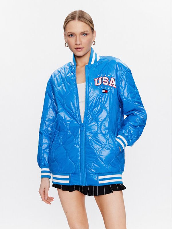 Tommy Jeans Tommy Jeans Яке бомбър DW0DW15335 Син Oversize