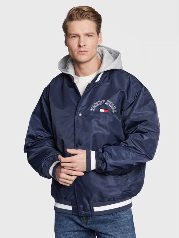 Tommy Jeans Tommy Jeans Яке бомбър Graphic Satin DM0DM15386 Тъмносин Regular Fit