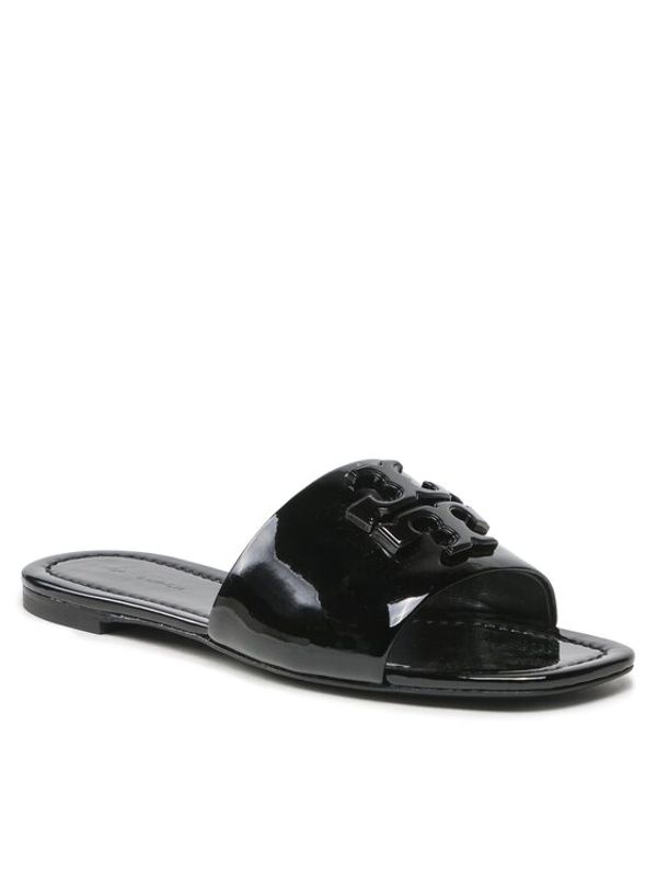 Tory Burch Tory Burch Чехли Eleanor Slide Patent Leather 149266 Черен