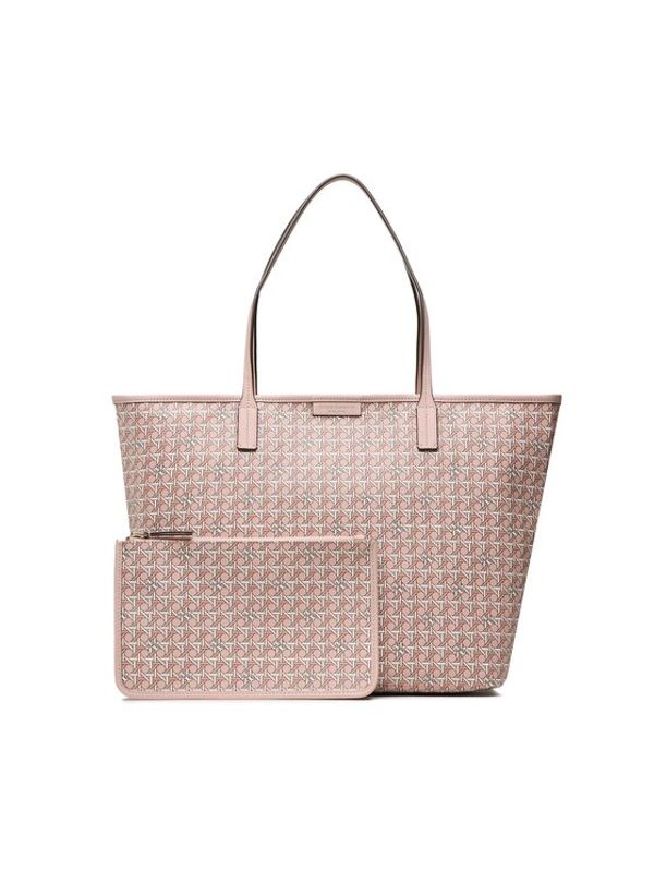 Tory Burch Tory Burch Дамска чанта Basketweave Tote 145634 Розов