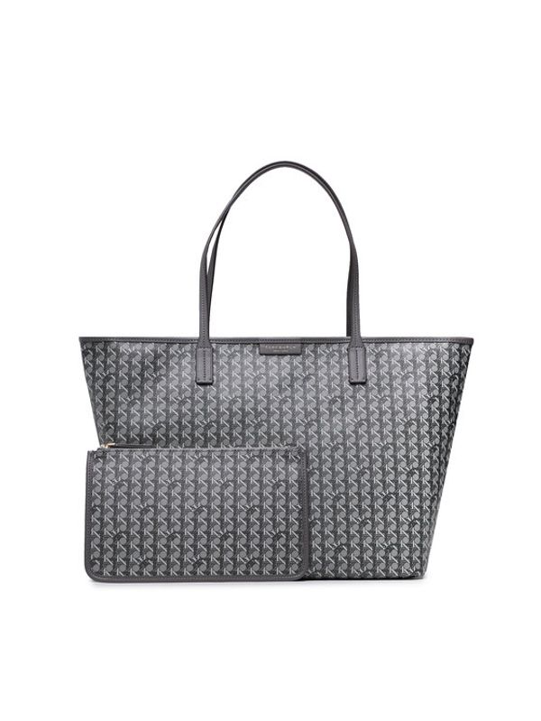 Tory Burch Tory Burch Дамска чанта Basketweave Tote 145634 Сив