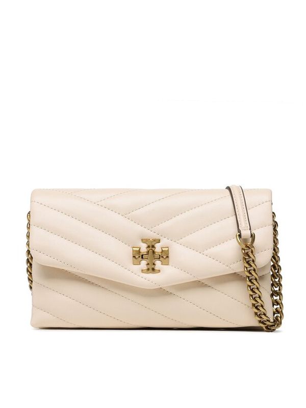 Tory Burch Tory Burch Дамска чанта Kira Chevron Chain 90343 Бежов