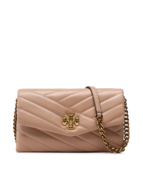 Tory Burch Tory Burch Дамска чанта Kira Chevron Chain Wallet 90343 Бежов
