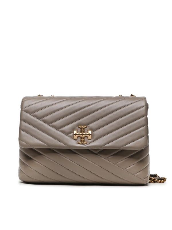Tory Burch Tory Burch Дамска чанта Kira Chevron Convertible Shoulder Bag 90446 Сив