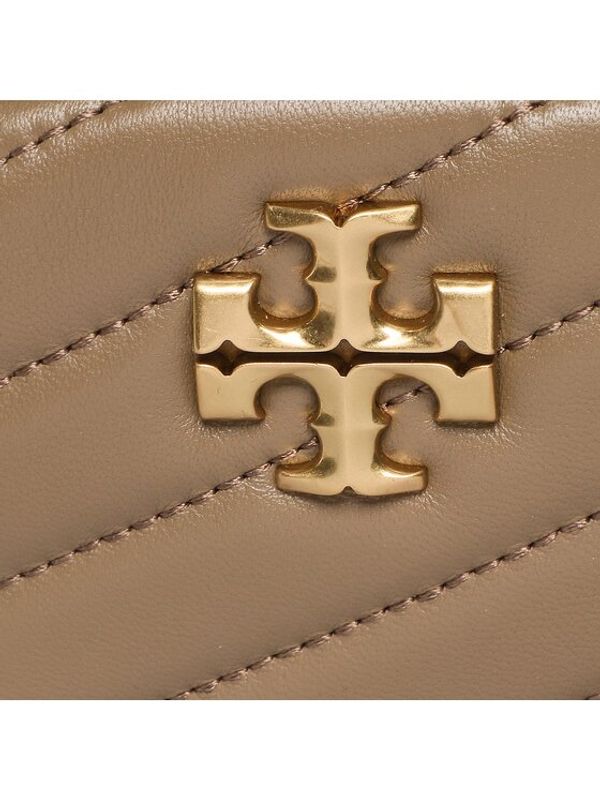 Tory Burch Tory Burch Дамска чанта Kira Chevron Small 90450 Кафяв