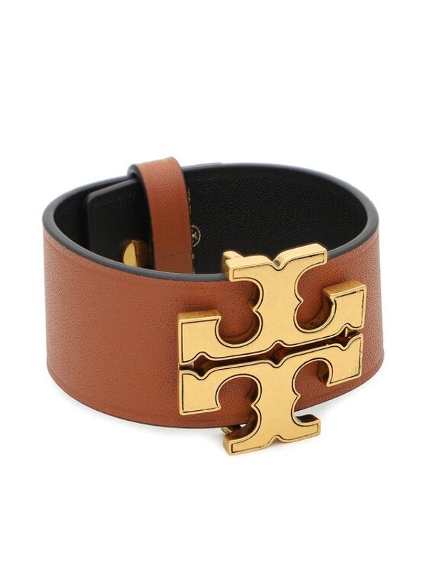 Tory Burch Tory Burch Гривна Eleanor Leather Bracelet 143767 Кафяв
