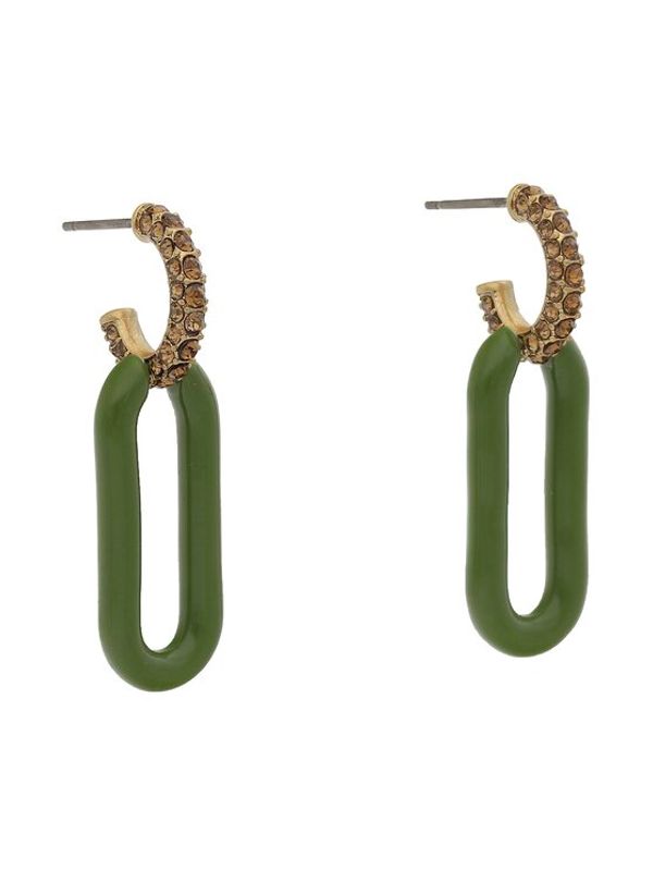 Tory Burch Tory Burch Обици Roxanne Link Erring Rolled 141789 Зелен