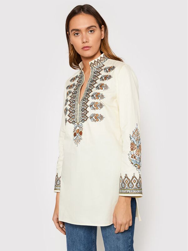 Tory Burch Tory Burch Туника Embroidered 87518 Бежов Relaxed Fit