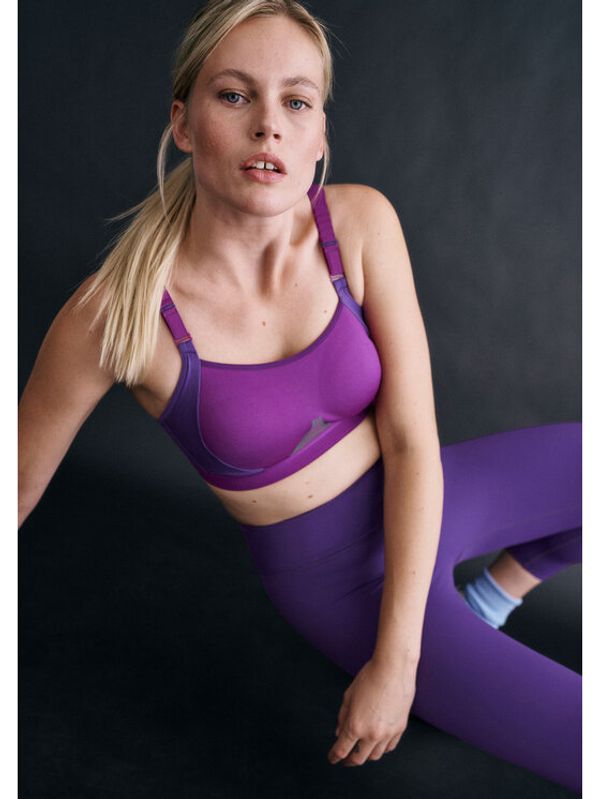 Triumph Triumph Клин Cardio RTW 7/8 High Waist Leggings Logo 10215957 Виолетов Slim Fit